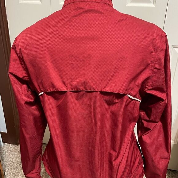 ASICS Womens Small Red Full ZIP Light Jacket - Picture 3 of 5